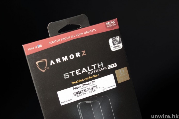 防藍光 iPhone 6 / Plus 名牌玻璃貼 － Armorz Stealth Extreme Lite for iPhone 6 / 6P 測試
