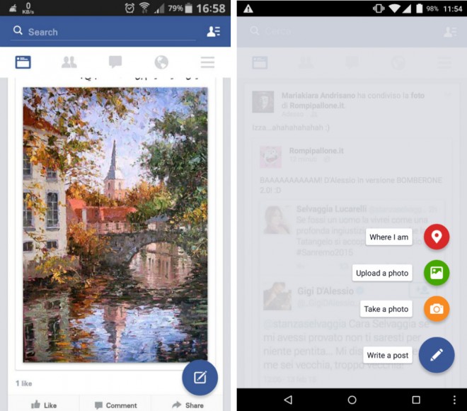 Facebook 為 Android 版測試 Material Design 設計