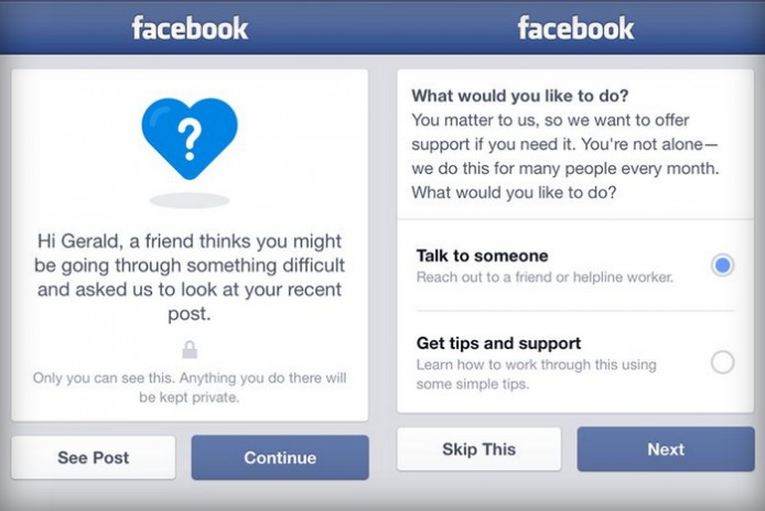 Facebook 推新服務  向自毀傾向用戶提供協助