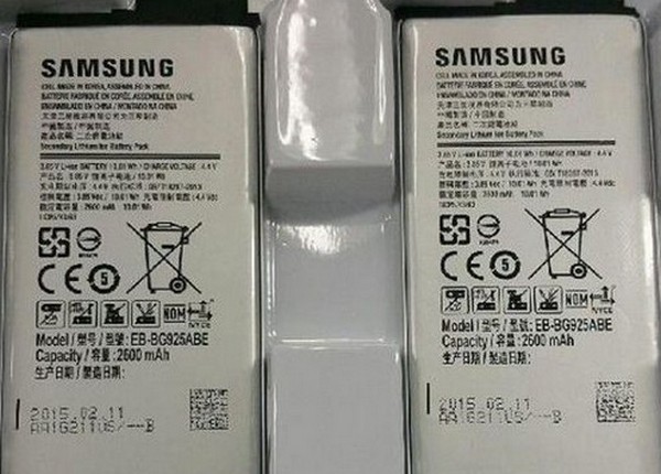 Samsung Galaxy S6 電池實物曝光！電量縮水至 2,600 mAh