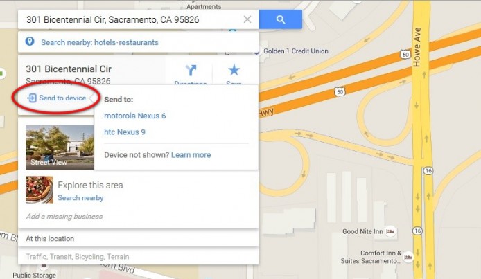 使用更方便！Google 地圖加入 Send to device 新功能