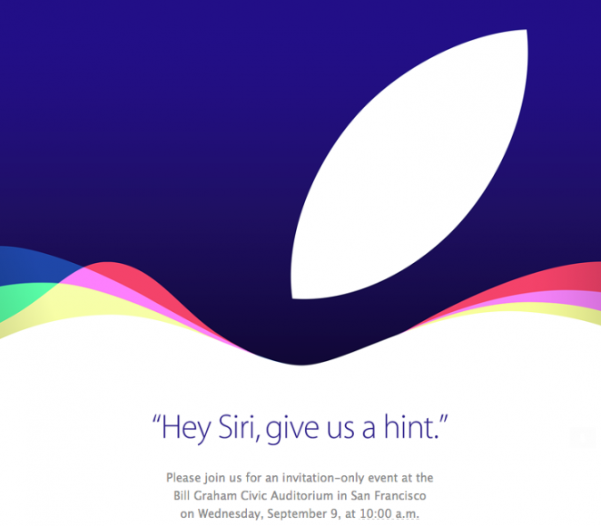 Apple 正式確認 ! 美國時間 9 月 9 日舉行發佈會 (可問 Siri)