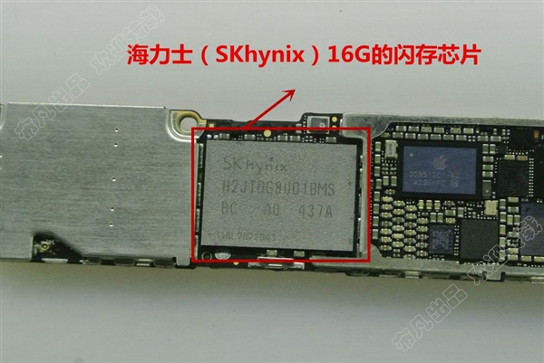iPhone 6 Plus 原本所採用的 SKhynix 16 GB 儲存晶片
