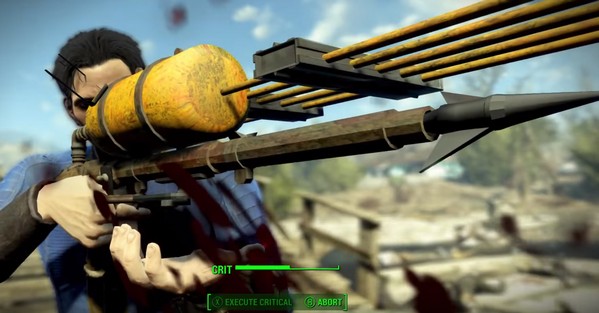 【有片睇】《Fallout 4》發現神秘武器「魚叉槍」！爆頭釘牆超惡搞