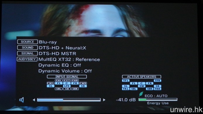 ▲ 以 AVR-X7200W 作為例子，透過 DTS Neural:X，用戶可將 DTS-HD Master Audio 5.1 或 7.1 原訊號，向上轉換為 7.1.4 喇叭佈局輸出。