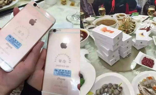 慷慨定炫富？中國土豪同學聚會送出 39 部玫瑰金 iPhone 6s