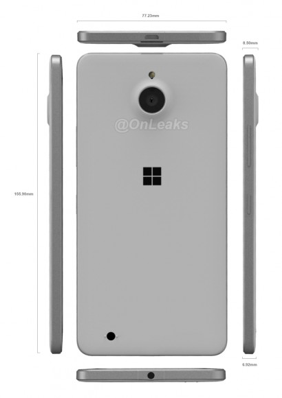 Microsoft-Lumia-850-Dimensions