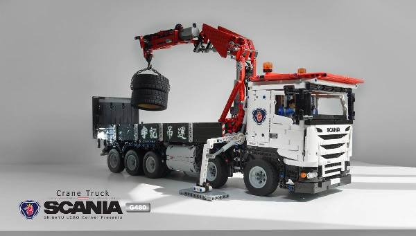 香港 LEGO 高手最新力作！Scania「吊雞車」尾板吊臂腳架都可遙控
