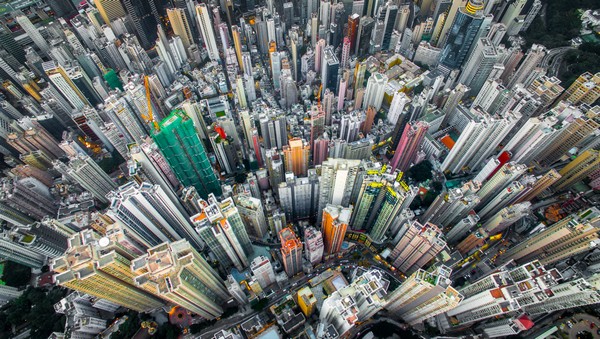 高樓大廈勁密超壓迫！本地攝影師航拍香港多區街景