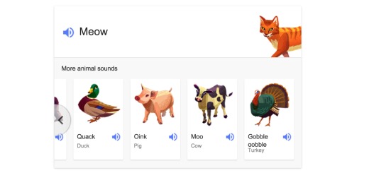 有趣新彩蛋  Google 搜尋會發出動物叫聲
