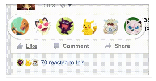 FB Reaction 插件  Like、Angry 通通變寵物小精靈