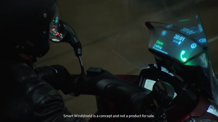 Samsung、Yamaha 研發電單車智能擋風玻璃