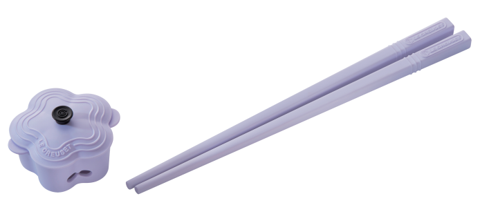 5.粉紫花形鍋筷子