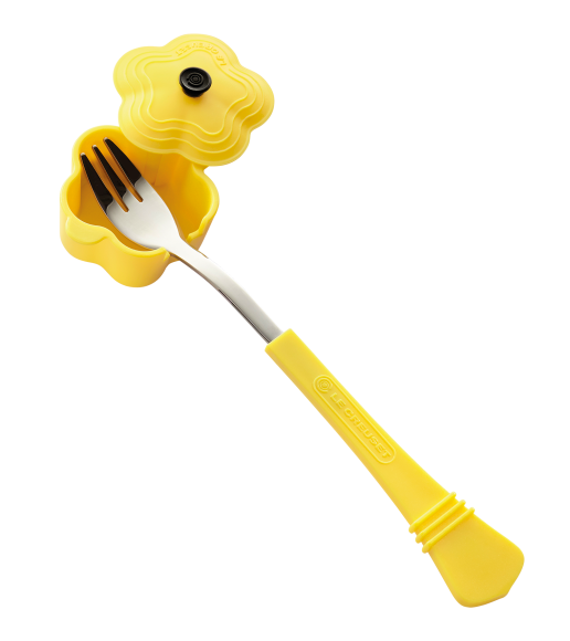 6. 黃色花形鍋餐叉 B