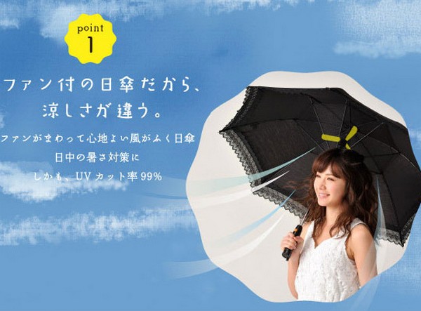 炎炎夏日女士必買！日本 Fan Shade 風扇遮「防 UV + 芭蕉扇」二合一