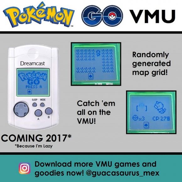 懷舊單機版！《Pokemon Go》移植 Dreamcast VMU