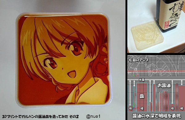 日本網民特製 3D 動漫豉油碟！角色輪廓超分明有層次感