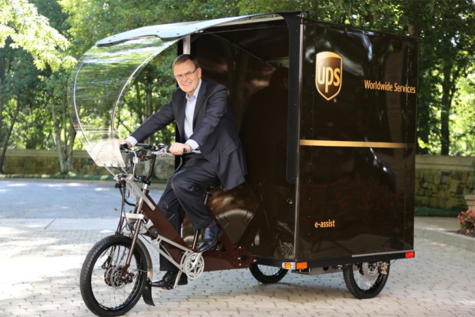 為環保出分力  UPS 測試電動單車送貨