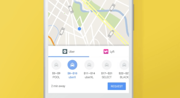 Google 地圖整合 Uber，直接 App 內 Call 車