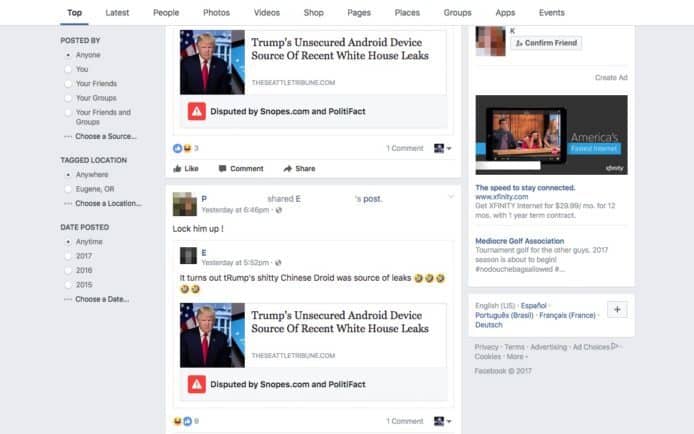 Facebook 打擊假新聞措施開始
