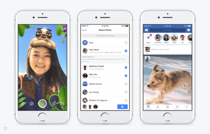 Facebook Snapchat 化：加入新款內置相機、限時動態和閱後即焚訊息