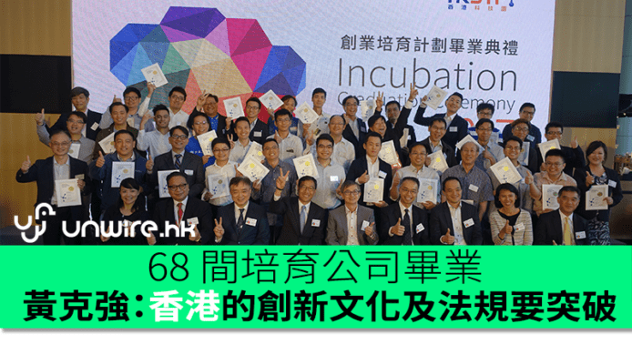 68 間培育公司畢業   黃克強：香港的創新文化及法規需要突破