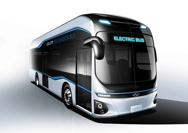 續航 290 公里  韓國 Hyundai 發表新款電動巴士