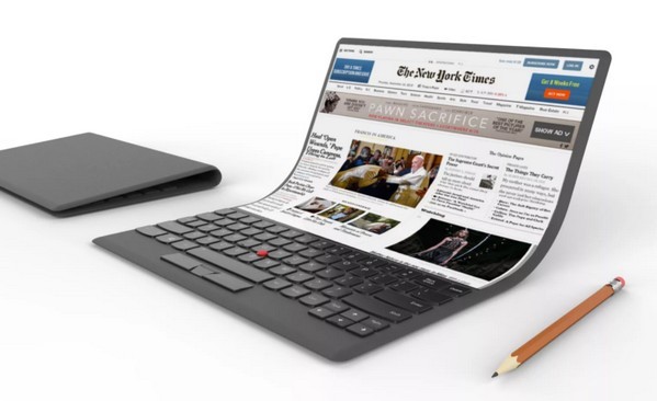Lenovo 公開全新概念手提電腦！採用特大柔韌性熒幕可直接對摺收起