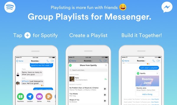 Spotify 新功能登場！可於 Facebook Messenger 合力製作 Group Playlist