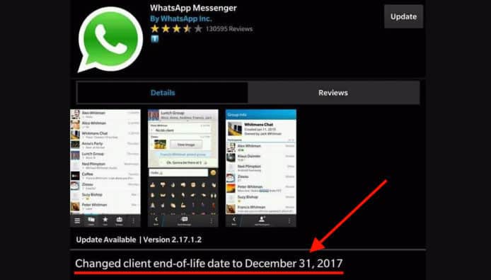 WhatsApp 宣佈延長 BlackBerry 支援期限至年底