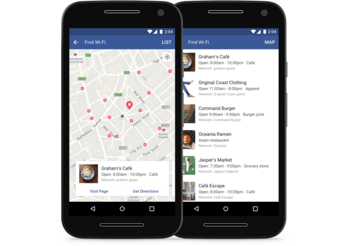 Facebook 全面開放「Find WiFi」熱點地圖功能