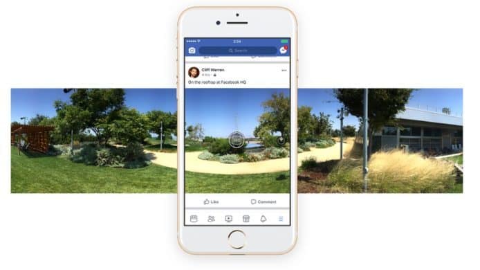 Facebook 推出 360 度全景 Cover 相片功能