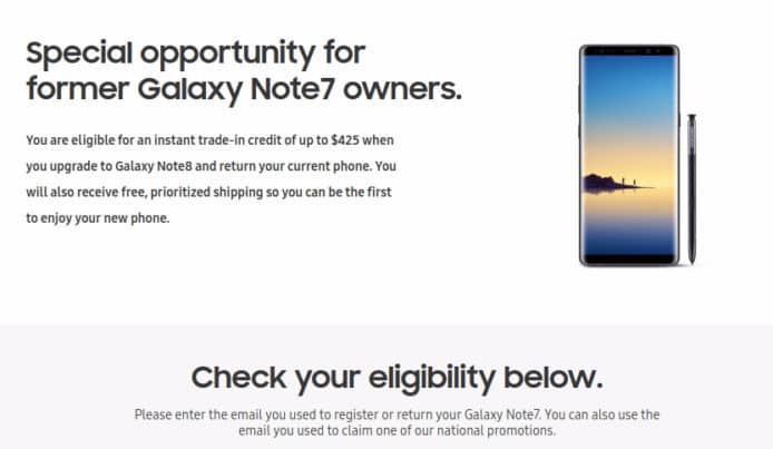 回饋 Note 7 用戶 Samsung 美國推優惠買 Note 8 計劃