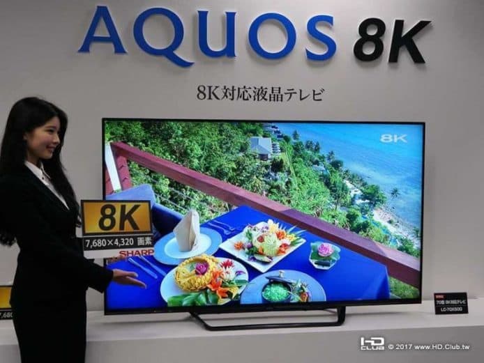 Sharp AQUOS LC-70X500 全球首部 8K 電視登場