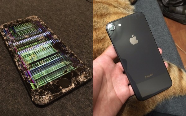 爆成咁?! 台灣網民新買 iPhone 8 從褲袋飛落地碎到慘不忍睹