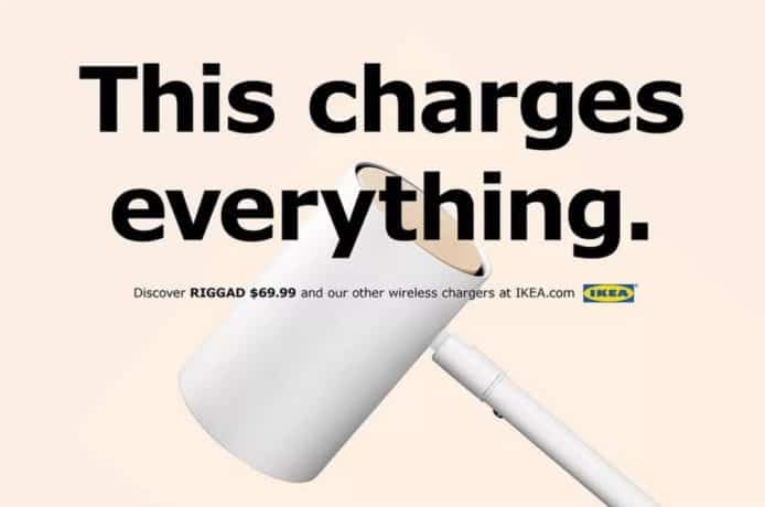 IKEA 無線充電產品廣告惡搞 Apple 風格