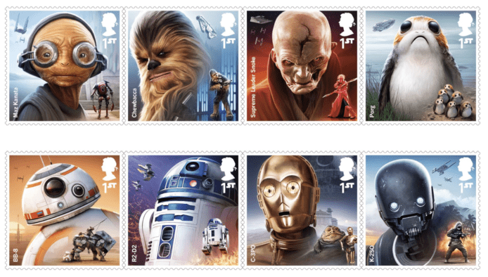 英國再出Star Wars星戰郵票慶祝新片上畫　今次主推可愛角色！