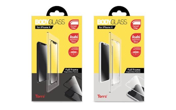 Torrii for iPhone X BODY GLASS 鋼化玻璃保護貼　9H 硬度簡化「黐芒貼」過程　