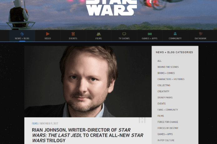 《星球大戰》Star Wars官方公佈最新三部曲電影計劃