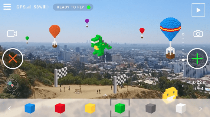 【有片睇】航拍機＋AR擴增實境新玩法　在天空上玩Minecraft？