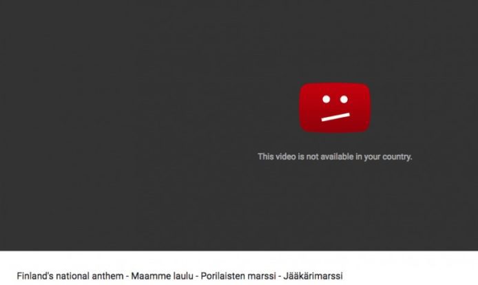 版權協議傾唔掂  YouTube 封鎖芬蘭所有音樂影片