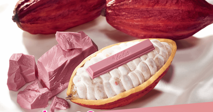 粉紅色 KitKat 無色素　天然 Ruby 可可豆製成