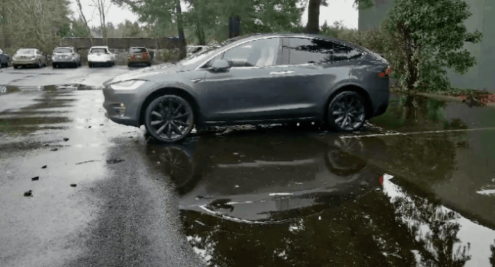 【有片睇】Tesla 自動駕駛過水窪　上車不用涉水