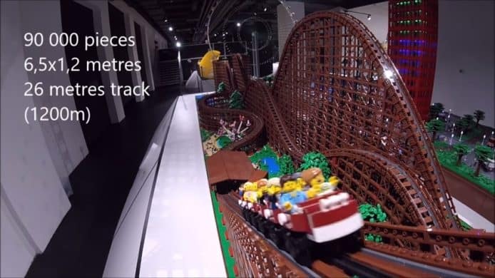 經典 Six Flags 主題樂園過山車   超誇張 9 萬塊 LEGO 砌成
