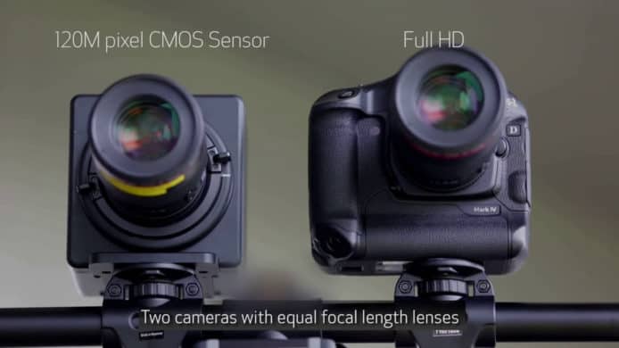 【有片睇】Canon示範1億2000萬像素CMOS威力 球場廣角鏡看清每個球迷樣貌
