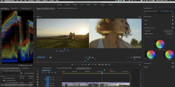 Adobe Premiere Pro 加入人工智能色彩匹配功能