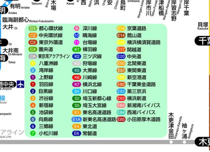 一看即明「JR风格」东京公路路线图 自驾游不