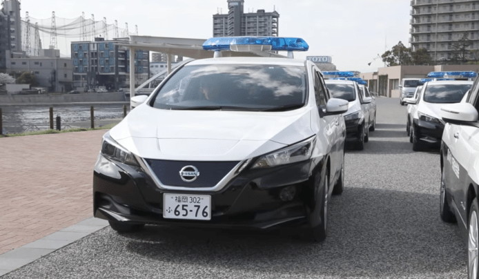 日本福岡引入 Nissan Leaf 作交通督導巡邏車