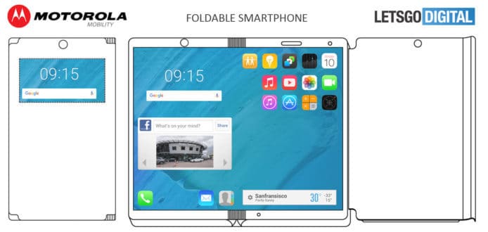 Motorola 申請摺疊手機專利  設計圖竟出現 iOS 圖標
