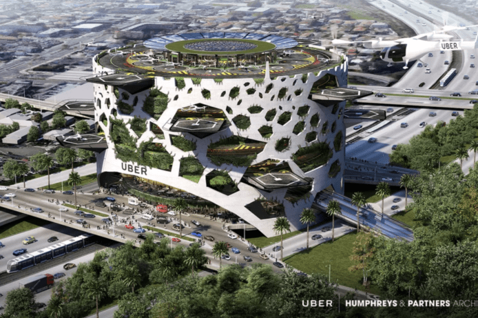 Uber 飛天車站概念圖　科幻電影快將成真？